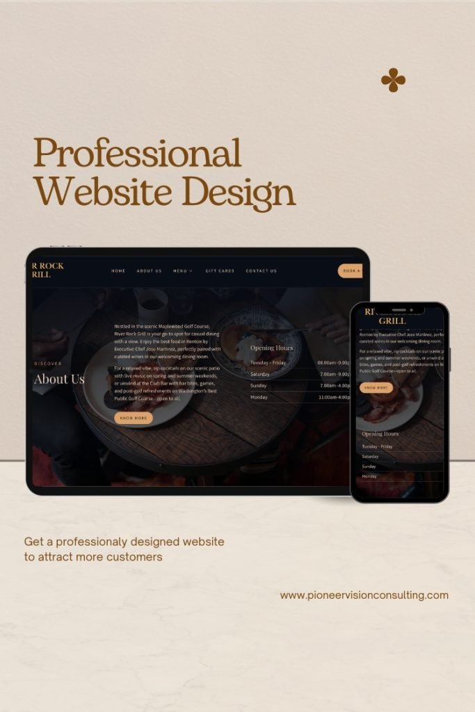 Website Designed for River Rock Grill